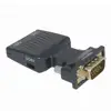 VGA Male to HD Female Converter adapter with Video Output 1080P HD 3.5mm AUX Audio Port for PC Laptop HD to VGA