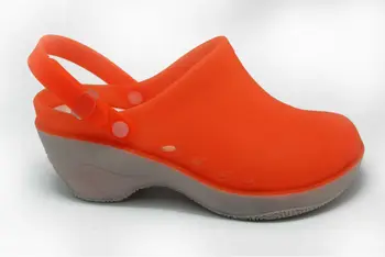 red nursing clogs