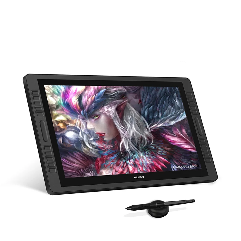 

21.5in HUION KAMVAS Pro 22 Large screen 100% sRGB battery-free stylus graphic tablet monitor pen display