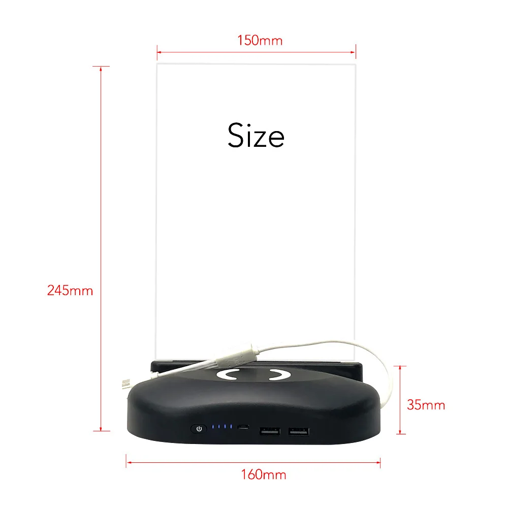 Tecnology Innovation Wireless Usb Menu Holder Power Bank 10000mah