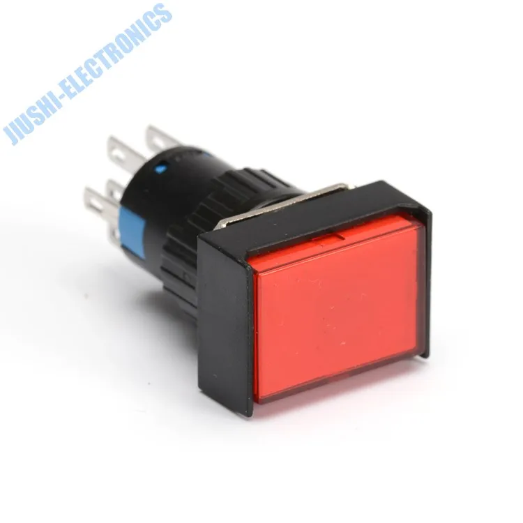 La16j22d Rectangular 16mm Momentary Push Button Switch Illuminated 8