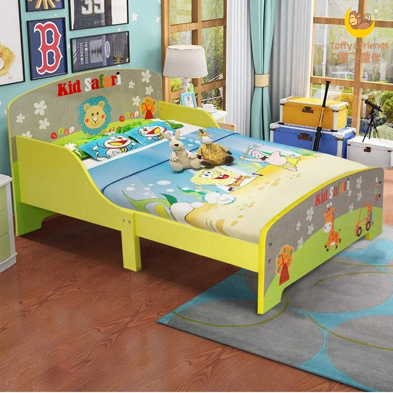 
Toffy & Friends BSCI Wooden Kids Toddler Bed in safari design 