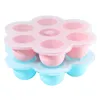 Food Grade Collapsible Kids Plastic Foldable Silicone Plastic Food Storage Container 7 cubes