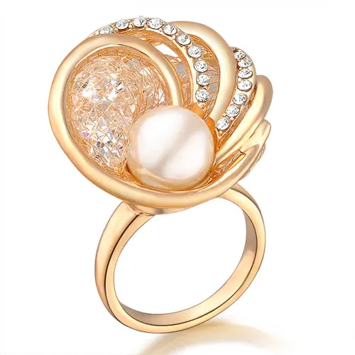 

2018 New Design Fresh Water Pearl Ring Design Fashion Rings Women, White gold/rose gold plated/champagne gold plated etc.