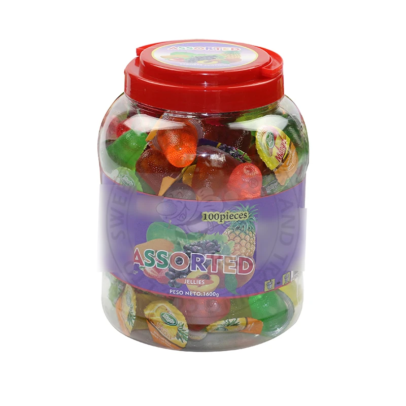 
Assorted Fruit Flavor Jelly cup in jar  (62027407239)