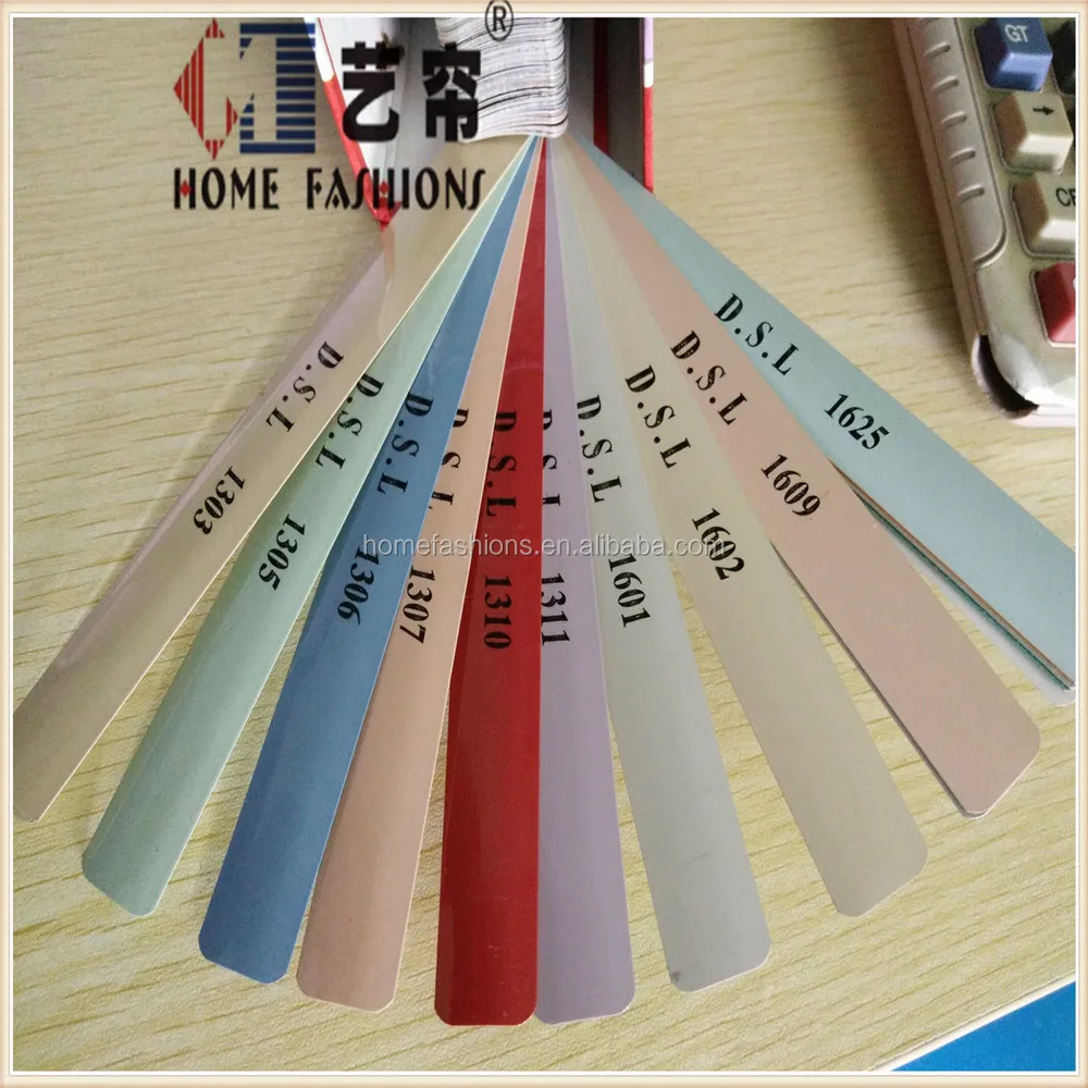 

Aluminum Slat Colors Swatch for Venetian blinds