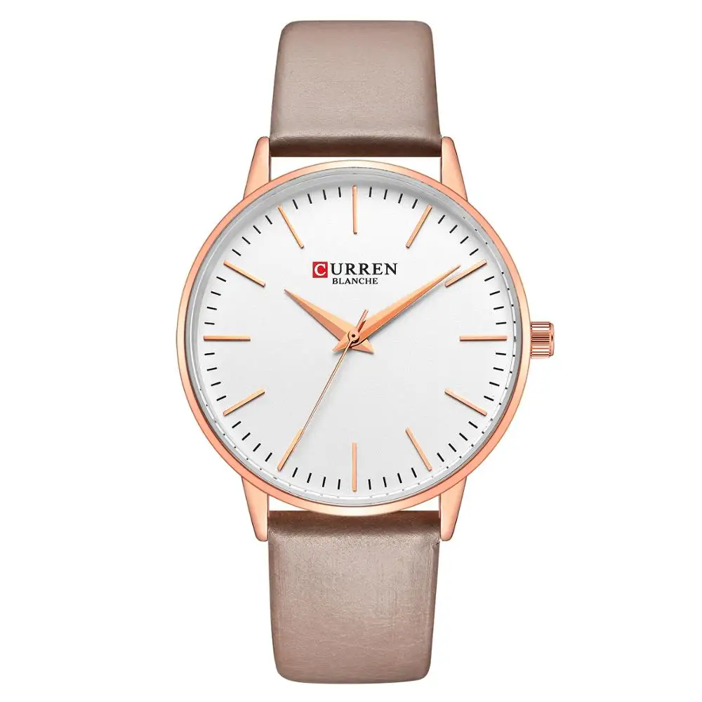 

CURREN 9021 Ladies Quartz Watches Leather Female Women Thin Casual Leather Strap Watch Analog Dial Clock Reloj Mujer, As picture