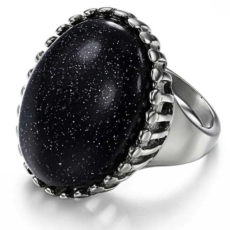 black agate ring