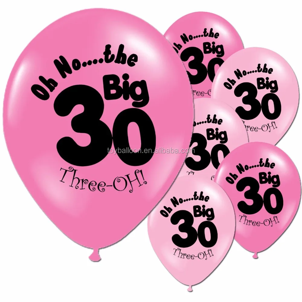 30th birthday balloons