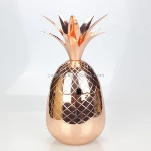 Image of OXGIFT Wholesale stainless steel gold pineapple shape copper mug cup