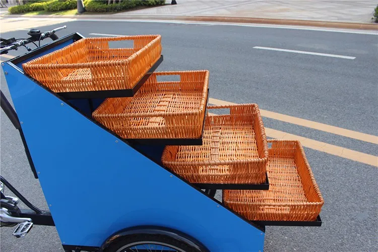 Manufacture Mobile 3 Wheel Electric Retail Traders Bikes For Vegetables Fruits