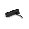 Right angle Plastic nickel plated black plastic jacket 3.5mm stereo plug to 6.35mm female jack,3.5 male plug to 1/4 socket