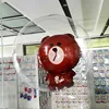 18 inch cartoon Brown bear foil balloon inside transparent bubble balloons