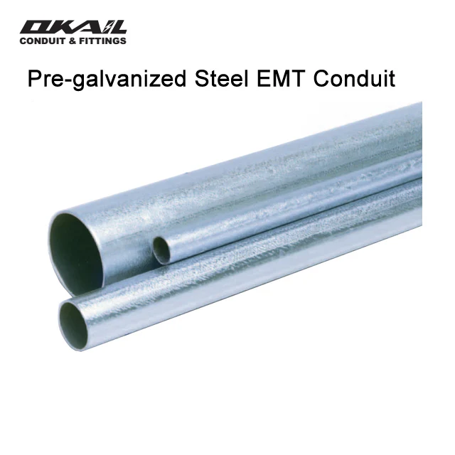 
Pre-galvanized EMT Conduit,EMT Pipe,Tube China Manufacture Electrical Metallic Tubing 