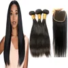Used Change Your Look Best Quality virgin Indian human hair bundles with closure, cuticle aligned straight hair vendors