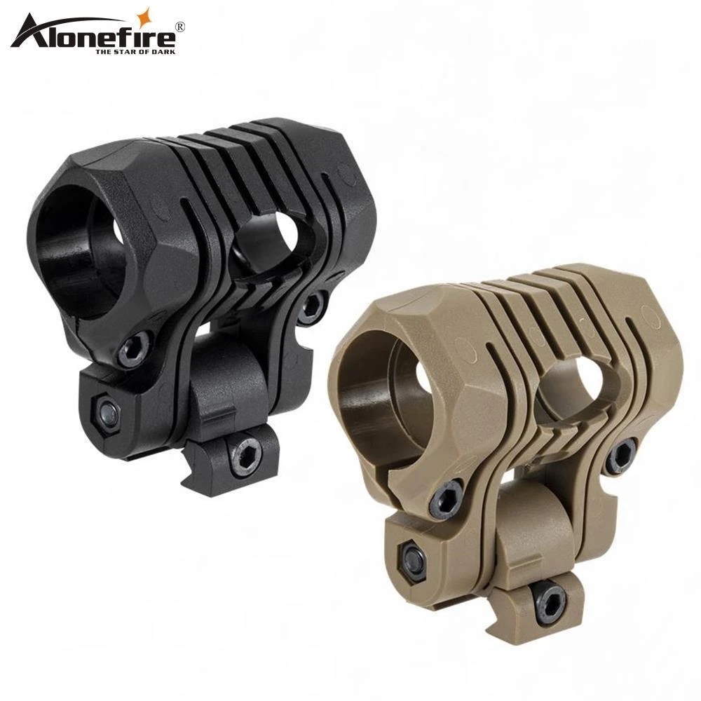 

AloneFire M350 25.4mm 180 degree Angle Adjust Tactical Flashlight Helmet Holder Torch Clip Mount Rail Clamp Picatinny 21mm Rail