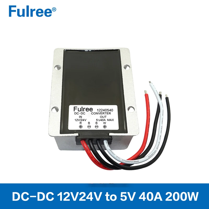 Waterproof 12V 24V to 5V 40A 200W Step Down DC TO DC Converter Car LED Power Supply