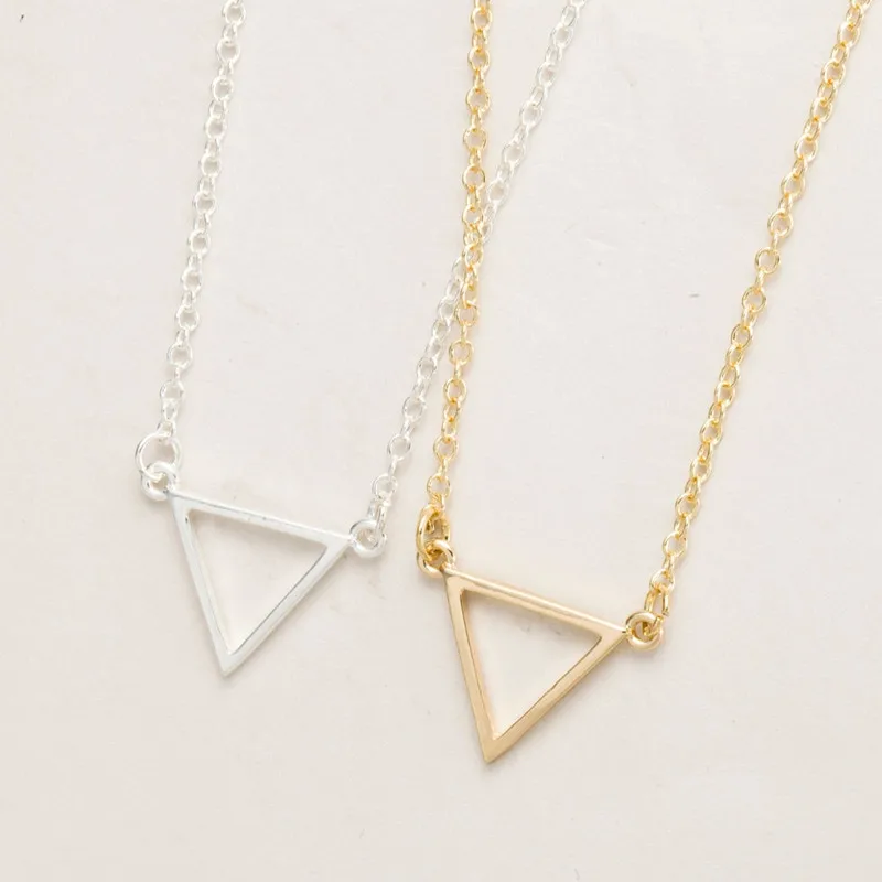 2016 New Simple Triangle Necklace Tiny Geometric Shape Necklaces for ...
