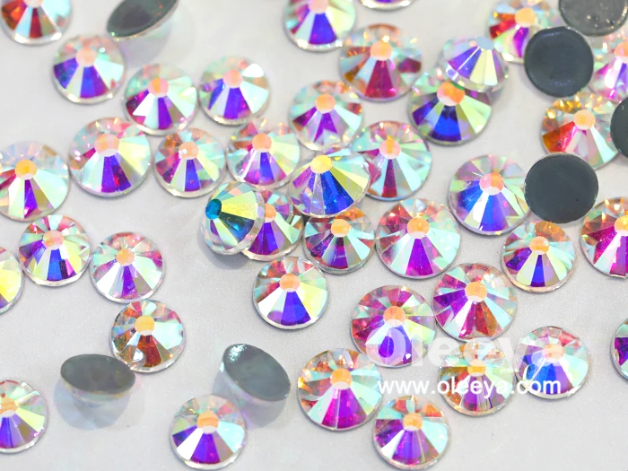 Mix SS6 to SS30 Flat Back Iron on Embroidery Rhinestone DMC Glass Hot Fix Crystal Stone Transfer Motif Designs Clothing