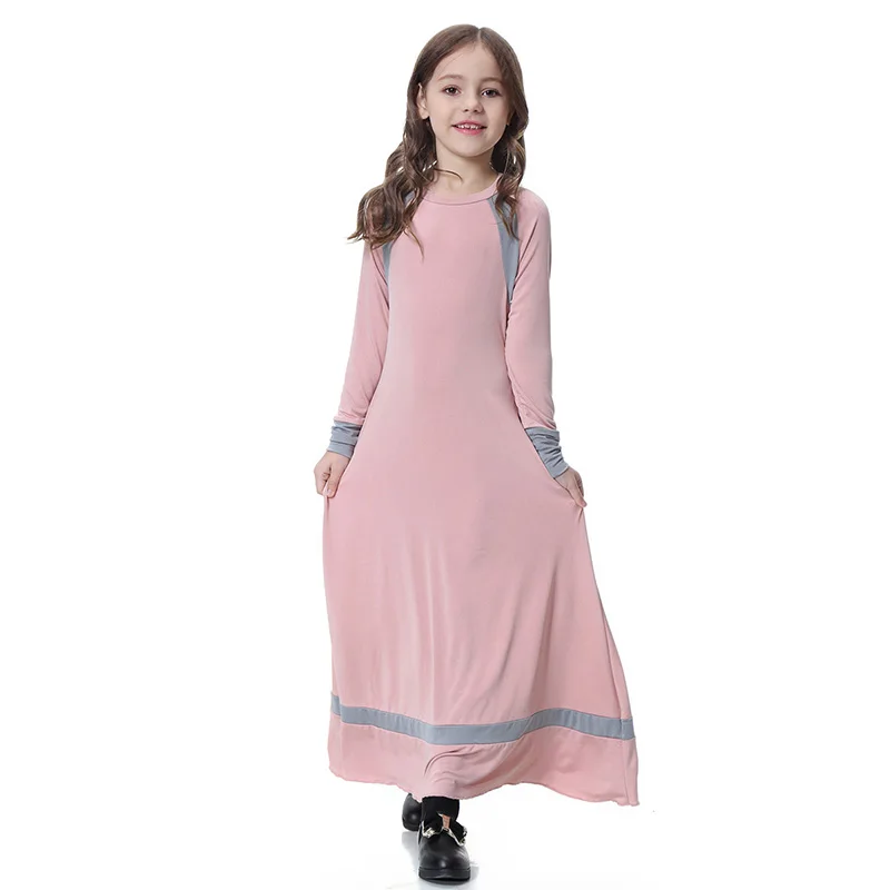 

Hot fashion wholesale long sleeve Islamic clothing Muslim dress new model abaya in dubai Arabic children's wear Muslim dress, N/a