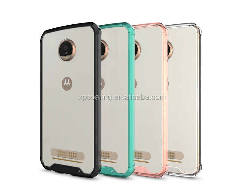 

Clear hybrid case back cover for Moto Z2 Play
