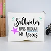 Factory Direct White Custom Canvas Zipper Pouch with Low MOQ
