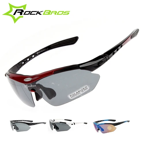 

Polarized Cycling Glasses 5 Lens Clear Bike Glasses Eyewear UV400 Proof Outdoor Sport Sunglasses Men Women Oculos Gafas Ciclismo, Blue;red;white;black