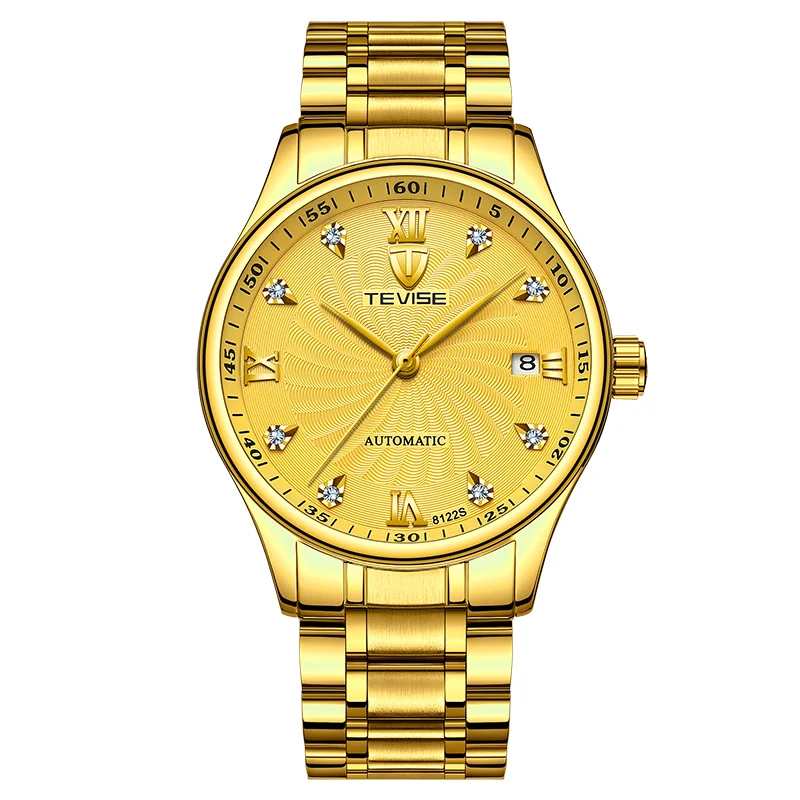 

Hot selling automatic gold watch luxury men fashion mechanical watch high quality wrist watch, Any color are available