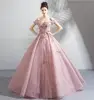 TS8818 Jancember pink discount evening gown ladies party women fancy elegant chic off shoulder evening dress
