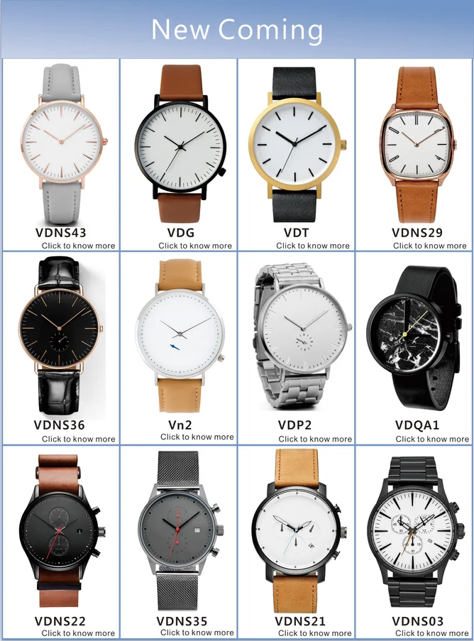 Three eyes leather quartz chronograph steel watch design your own custom logo watches men