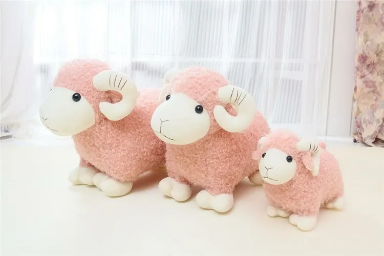 最新产品传统礼品迷你动物粉红色毛绒羊毛绒玩具