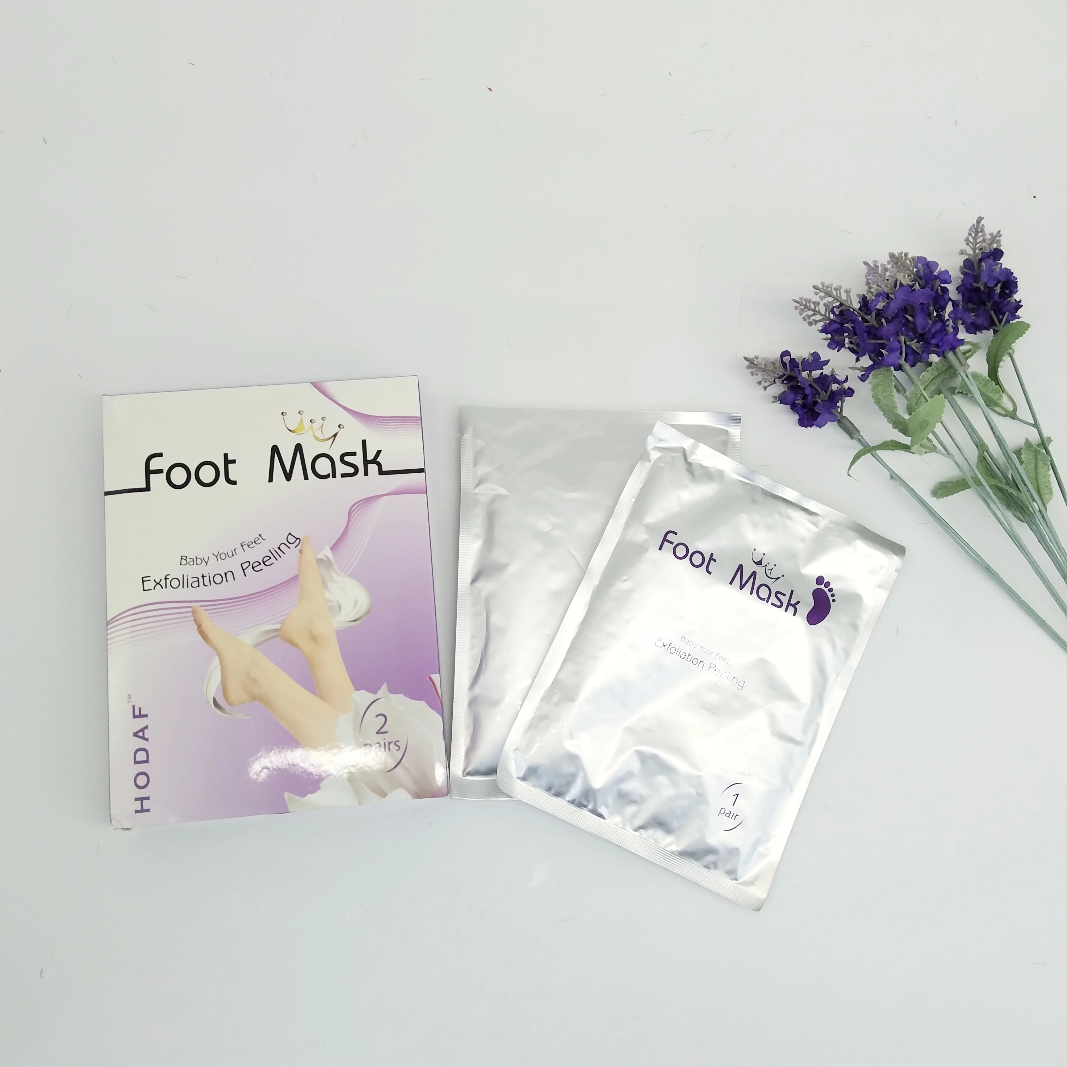 

Wholesale OEM Moisturizing Exfoliating Peeling Foot Mask With CE and FDA, White