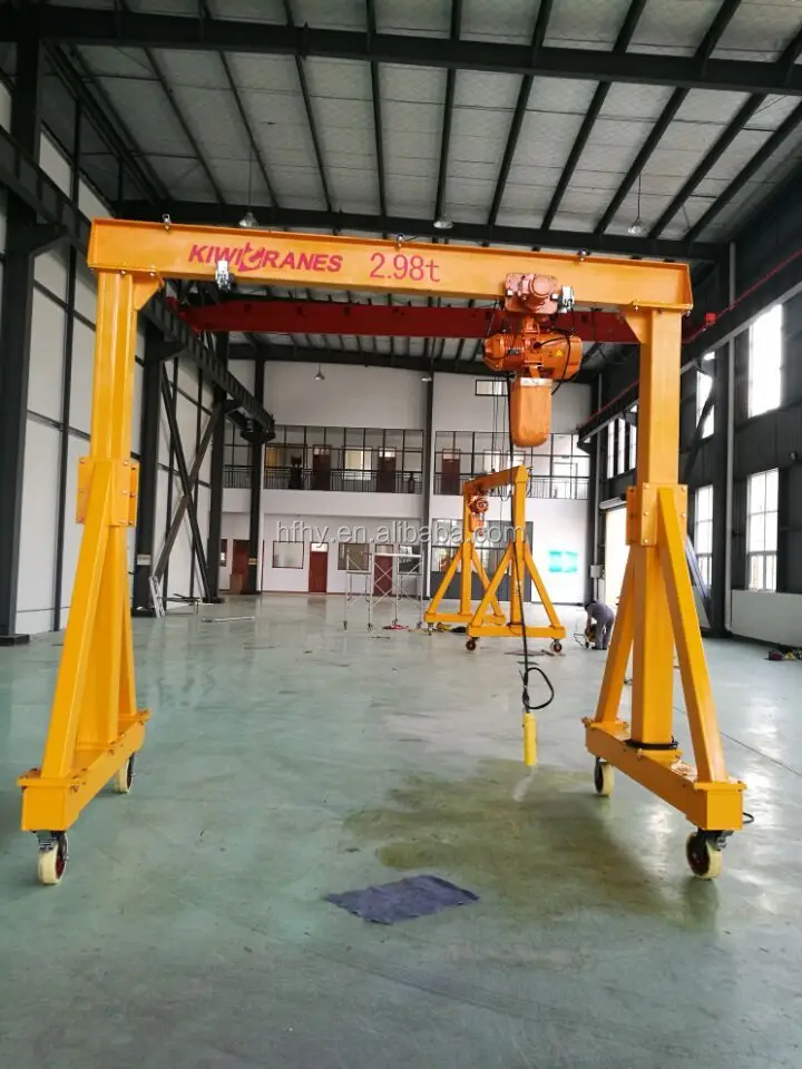 Factory Ce Approved Single Beam Small Gantry Crane 1000kg Portable A ...