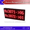 Multiple Rows Queue System Wait Room Central LED Main Token Number Display
