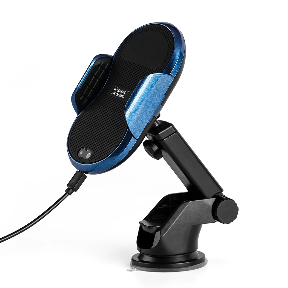 

Koowheel C8 Car Holder Wireless Fast Charger Infrared Automatic Suction Cup Car Wireless Charger for Android IOS, Blue