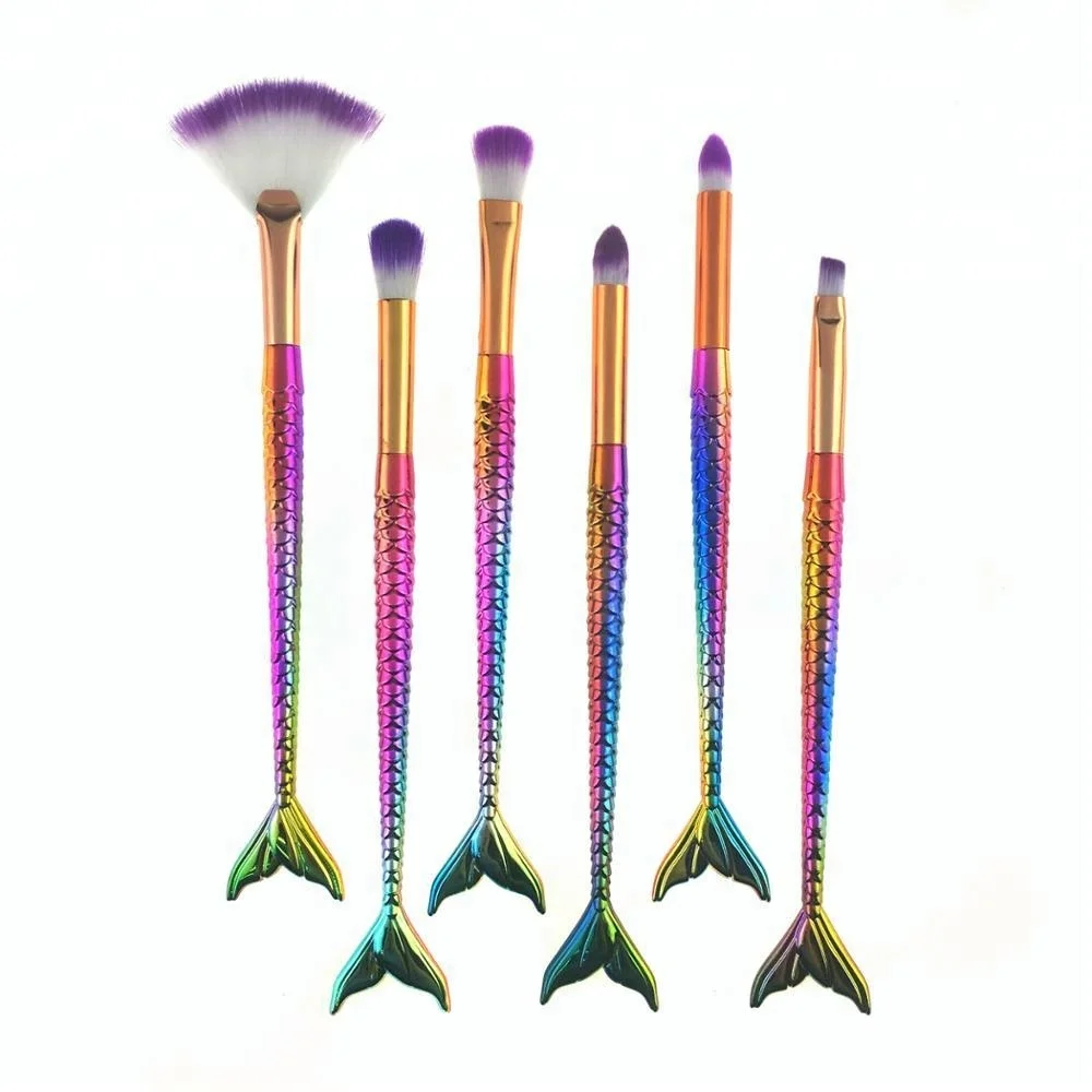 new style free shipping coverseco friendly lip brush custom label angled 10pcs unbrand sigma rainbow mermaid makeup brush