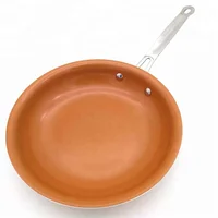 

Sweettreats 10 Inches Non-stick Copper Pan, frying pan with Ceramic Coating deep and Induction cooking,Oven & Dishwasher safe