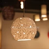 Pretty flower pattern ball shape ceramic pendant lamp