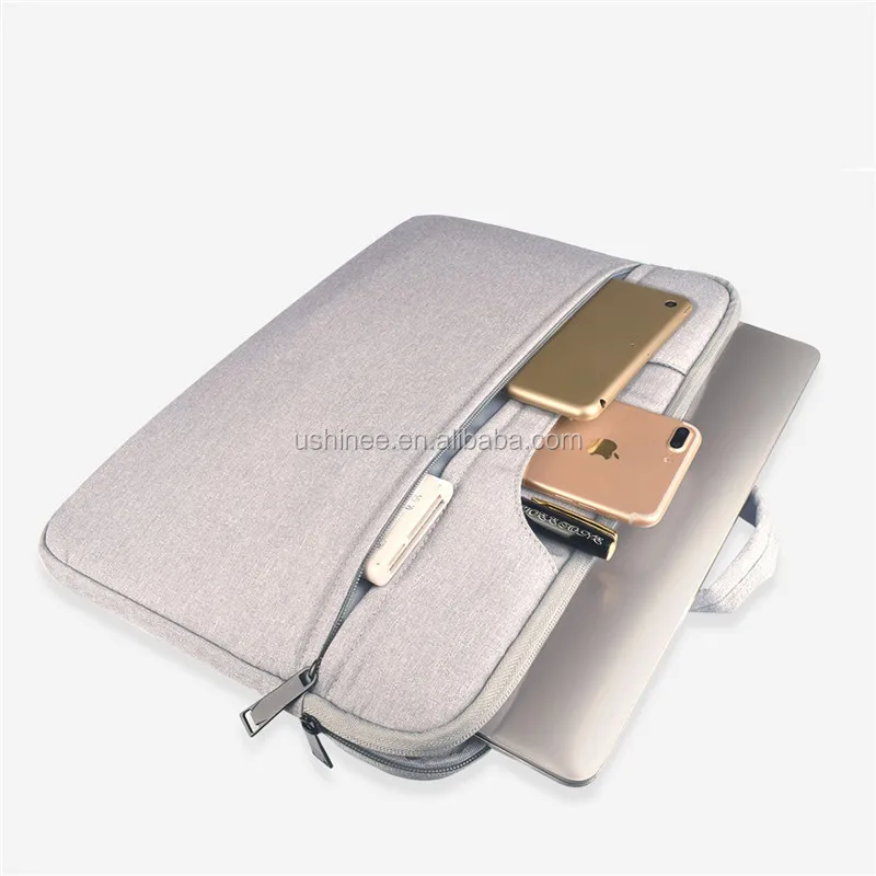Portable Nylon Laptop Sleeve Carrying Handle Laptop Case With Accessory Pocket And Handle Buy