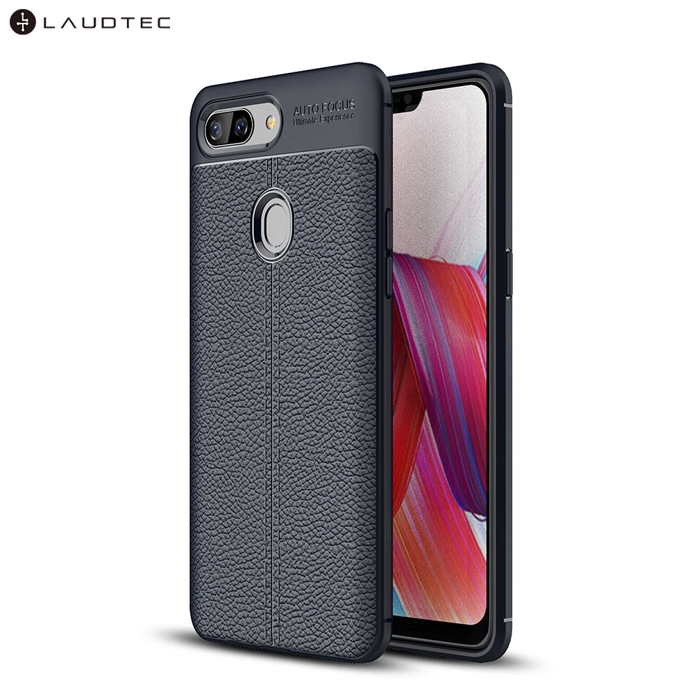 

Laudtec Litchi Leather Pattern TPU Back Cover Phone Case For OPPO R15 Pro