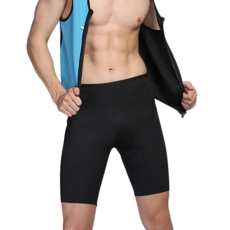 

Mens Neoprene Sauna Shorts Sweat Suit Body Shaper Hot Slimming Pants Weight Loss, Red, accept customized