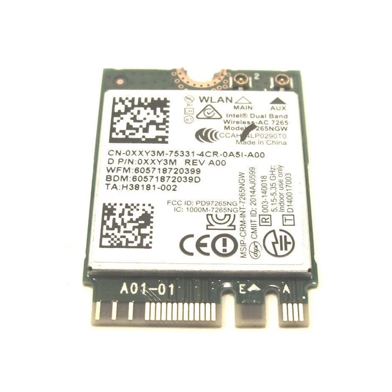 Original For Dell Inspiron 13 7347 Intel Dual Band Wireless Ac 7265 7265ngw Xxy3m 7265ngw Ac View 7265ngw Ac Intel Product Details From Shenzhen Fka Electronic Limited On Alibaba Com