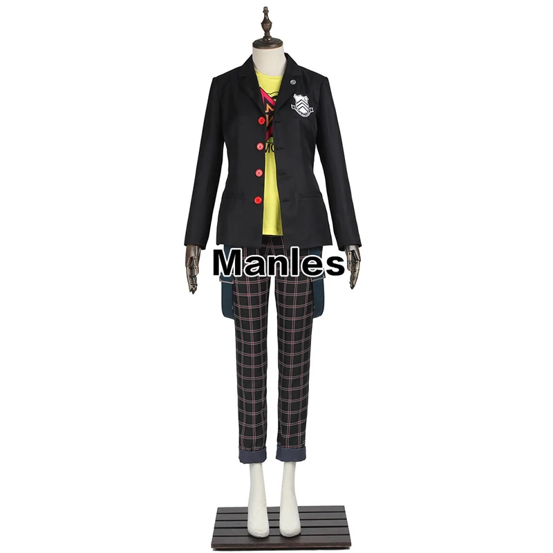 Ryuji Sakamoto Cosplay Costume Persona 5 School Uniform Anime Cosplay Halloween Costume Black Suit Adult Outfit Clothes Any Size