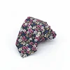 Skinny Floral Ties Men's Fashion Tie Cotton Floral Printed Necktie