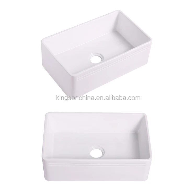 
White Ceramic kitchen Sink Finish ceramic single bowl Apron Kitchen Sink Farmhouse Kitchen Sink 