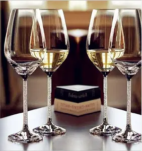 Image of HT100865 Hot selling Items for Christmas Color Party Use Champagne Flutes Glass Cup / Goblet Wine Glass