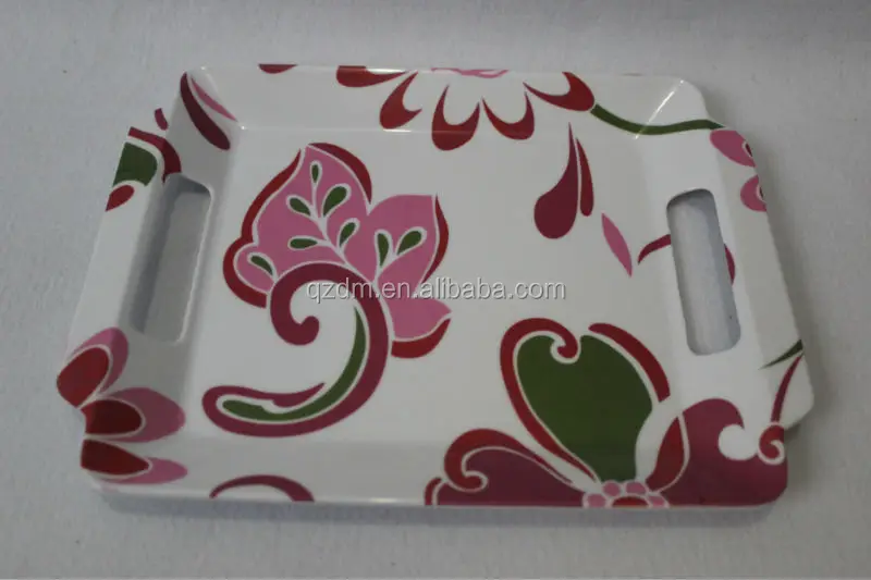 Melamine tray set with handle for 3pcs