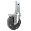 China wholesale 100mm square stem trunkle rubber wheel scaffolding caster with brake