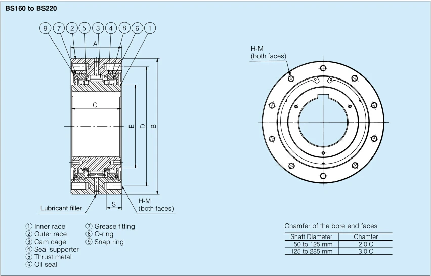 Bs hs. Inner and Outer Raceways of bearings.