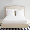 Wholesale high quality 300tc white hotel double fitted bedsheet imported